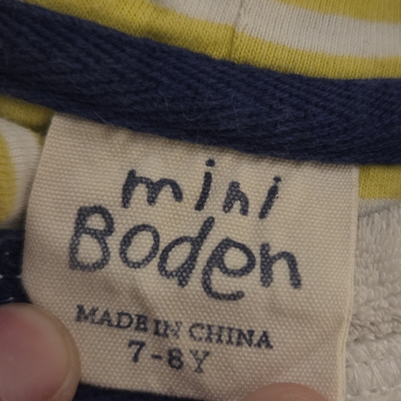 Mini Boden Terrycloth Swim Cover Up Hoodie Dress Girls 7-8 Years Old Rainbow - Picture 2 of 6